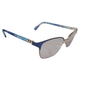 LILLY PULITZER KIRA NV Teal Gold 51 16 135 Eyeglass Frames Only Metal Cats Eye